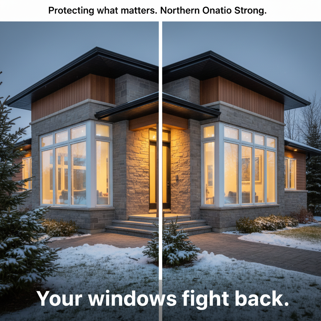 Premium home with advanced windows at dusk
